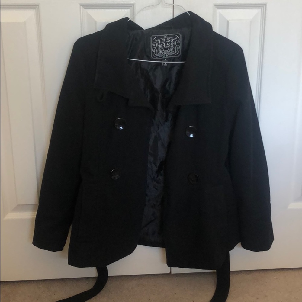 Black pea coat
